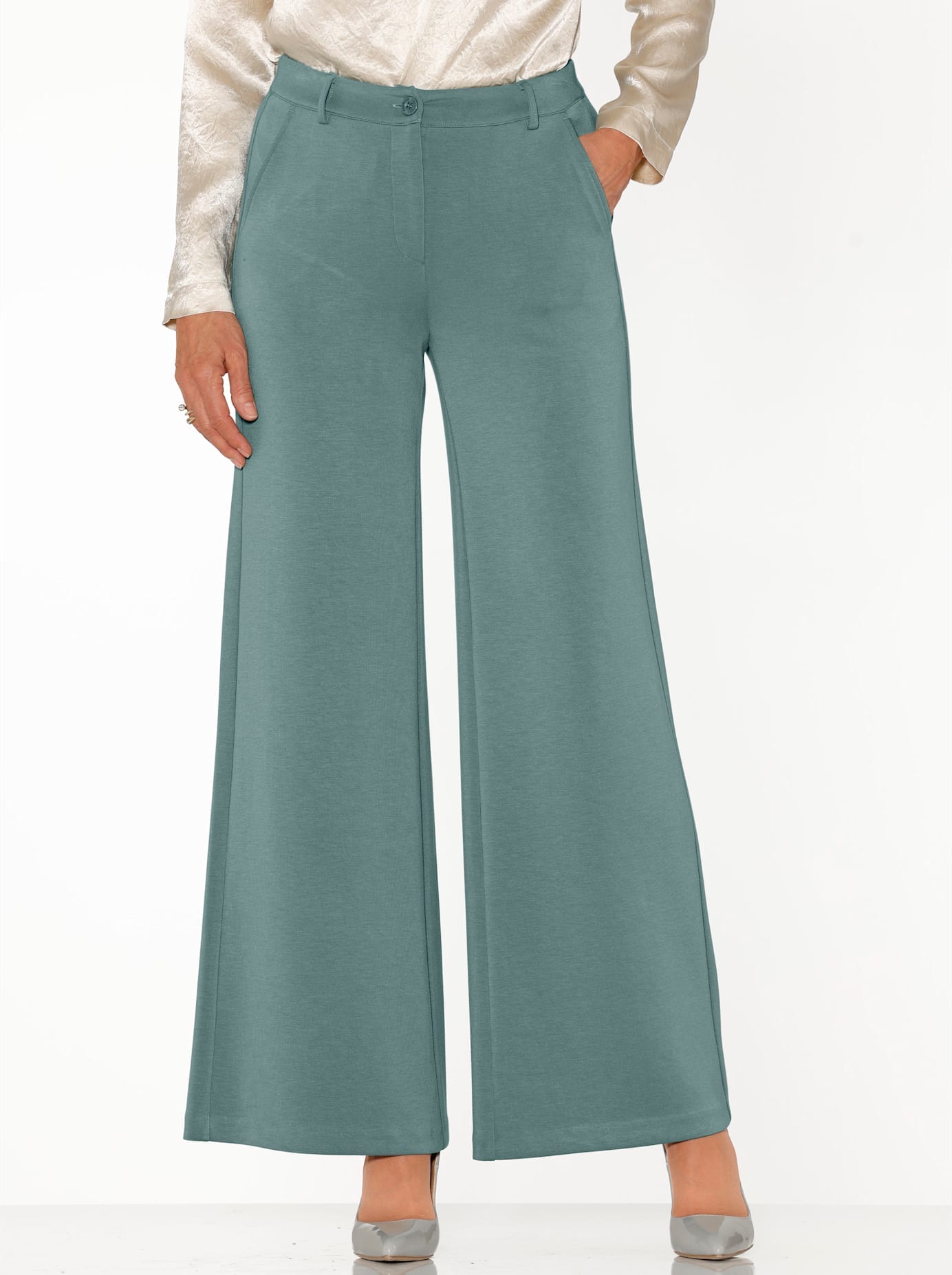 Webhose CREATION L PREMIUM, Damen, Gr. 24, Kurzgrößen, grün (jade), 50% Modal, 44% Polyester, 6% Elasthan, unifarben, Hosen