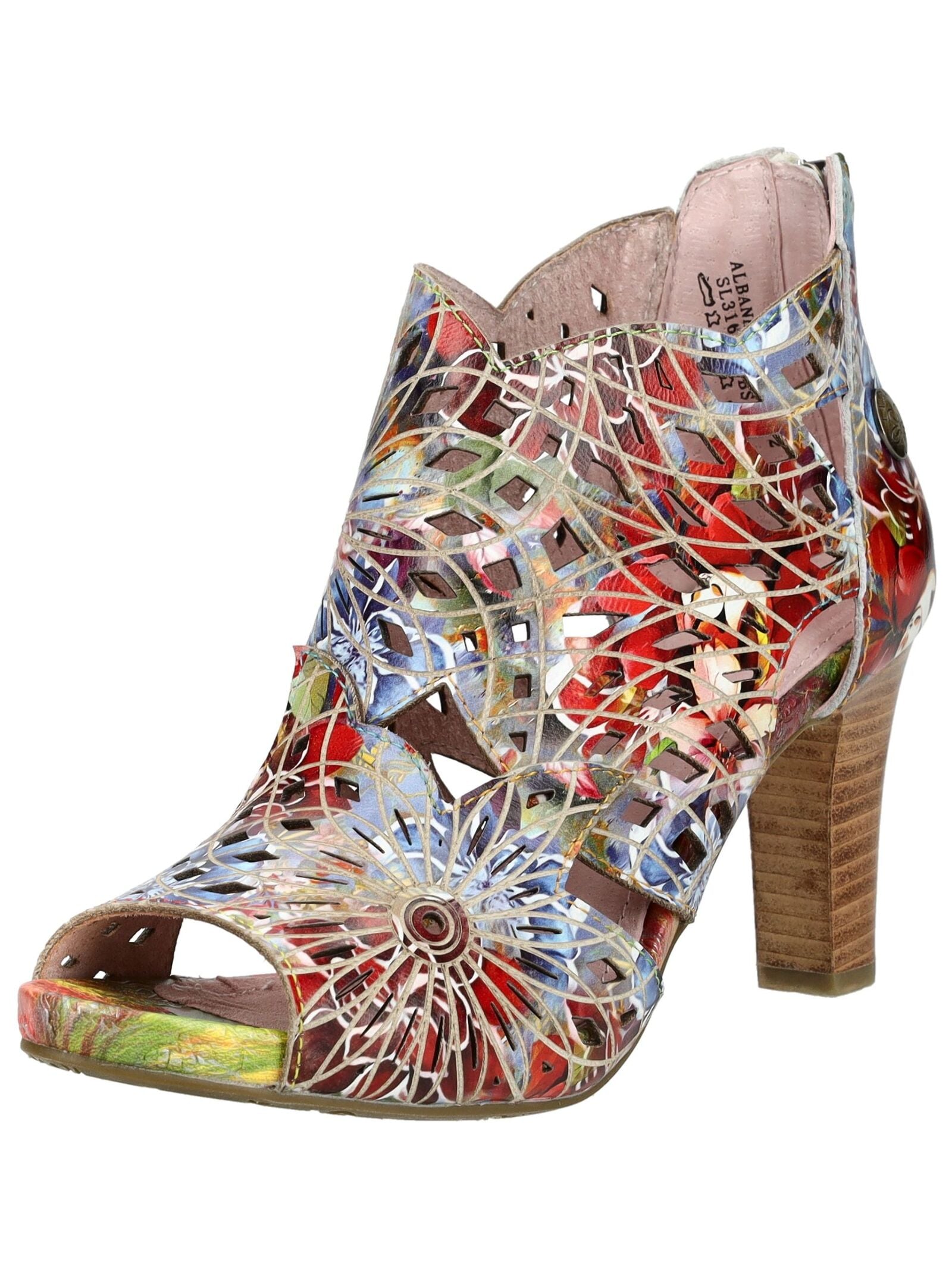 High-Heel-Pumps LAURA VITA "LAURA VITA Pumps Leder", Damen, Gr. 41, multi, Leder, Schuhe