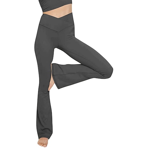 Damen Hose Schlag-Leggings Mode Streetwear Basic Volle Länge Hohe Taille Einfach Elastischer Bund Bequem Dehnbar Täglich Fitnessstudio Yoga Schwarz Marineblau Blau Grün Frühling Herbst Normale Image