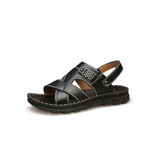 Herren-Sandalen aus Kunstleder für Insel- und Kreuzfahrten, atmungsaktives und bequemes Slip-on-Design, ideal für Strand- und Kreuzfahrturlaube. Image