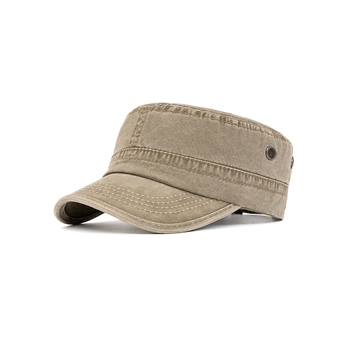 Baumwoll-Militärmütze für Herren, in verschiedenen Farben erhältlich, perfekt für Urlaub und Freizeit. Image
