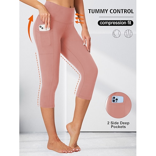 Damen Leggings Urlaub Mode Streetwear Wadenlang Hohe Taille Einfach Elastischer Bund Bequem Komfort Weich Hohe Elastizität Innen Yoga Dunkelgrau Wein Marinenblau Schwarz Frühling Herbst Lässiger Image