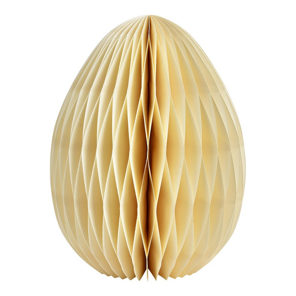Osterdeko Osterei mit Wabenstruktur aus Papier Weiß Image