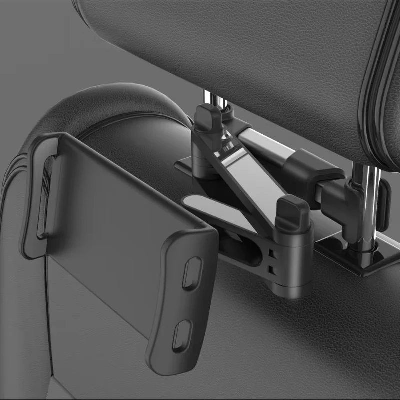 Cuscino posteriore per auto telescopico Supporto per telefono cellulare Tablet Sedile per auto rotante Supporto posteriore Staffa per poggiatesta adatta per tablet iPad 4-11 pollici