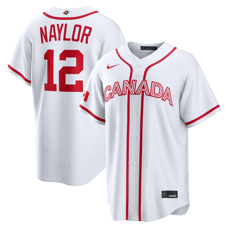 "Nike Josh Naylor Herren-Trikot, weiß, Kanada, World Baseball Classic 2026, Heimstadion" Image