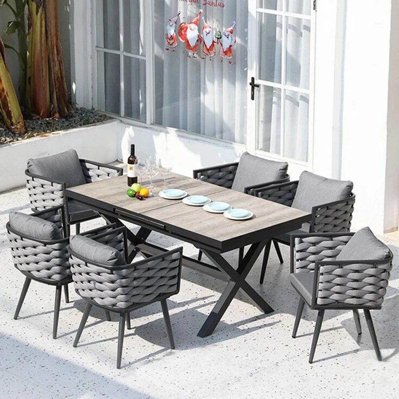 Nordic Lounge Garten Sets Wasserdichte Moderne High-End-Material Terrasse Outdoor Set Alfresco Qualität Meble Ogrodowe Garten Möbel