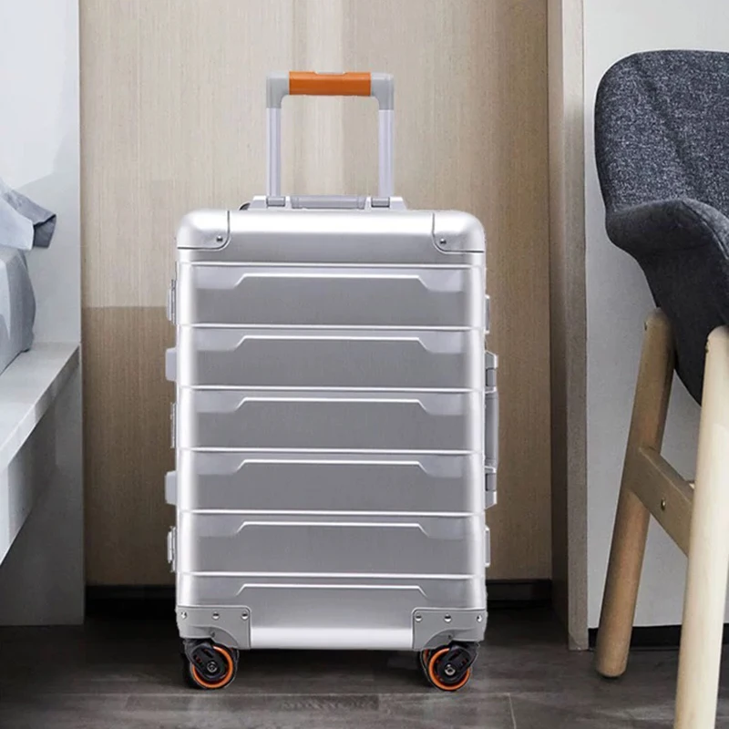 Neuer Trend Ganzaluminium-Reisegepäck 20/24 Zoll Handgepäck Herren- und Damengepäck High-End-Trolley-Koffer Hartbox für Studenten Image