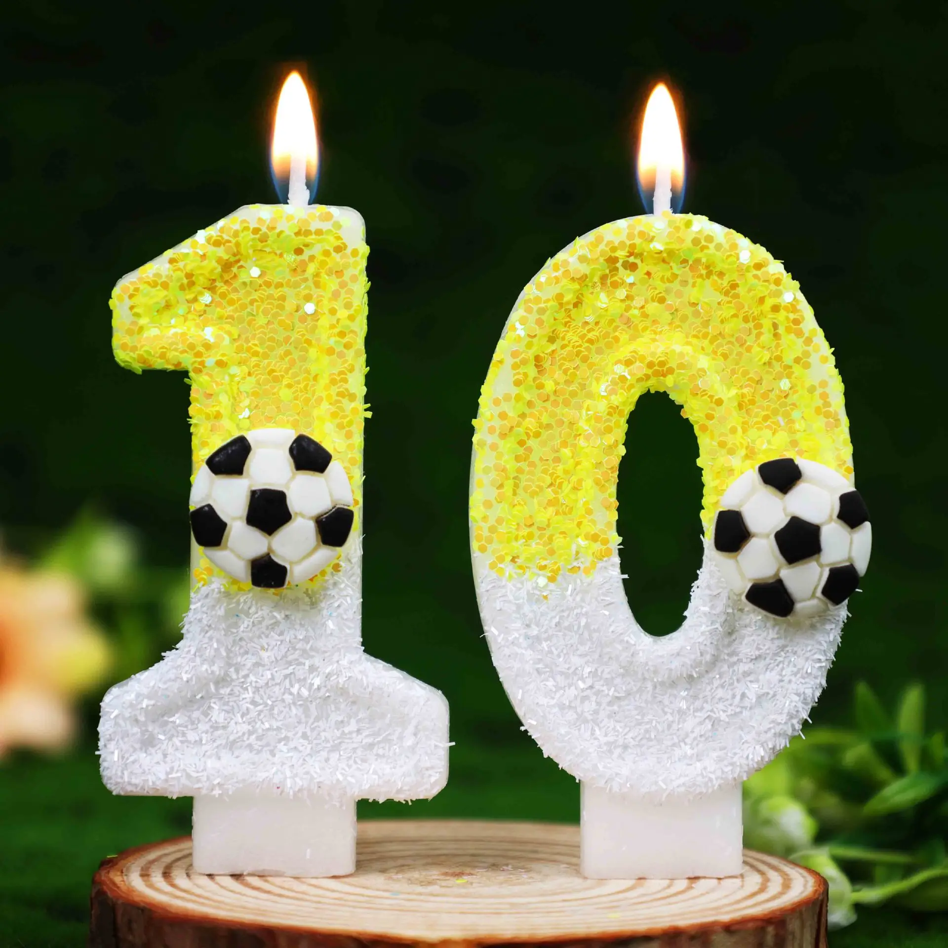 Sport Fußball Digitale Geburtstagskerze Partydekoration Handgefertigte Geburtstagskerze Image
