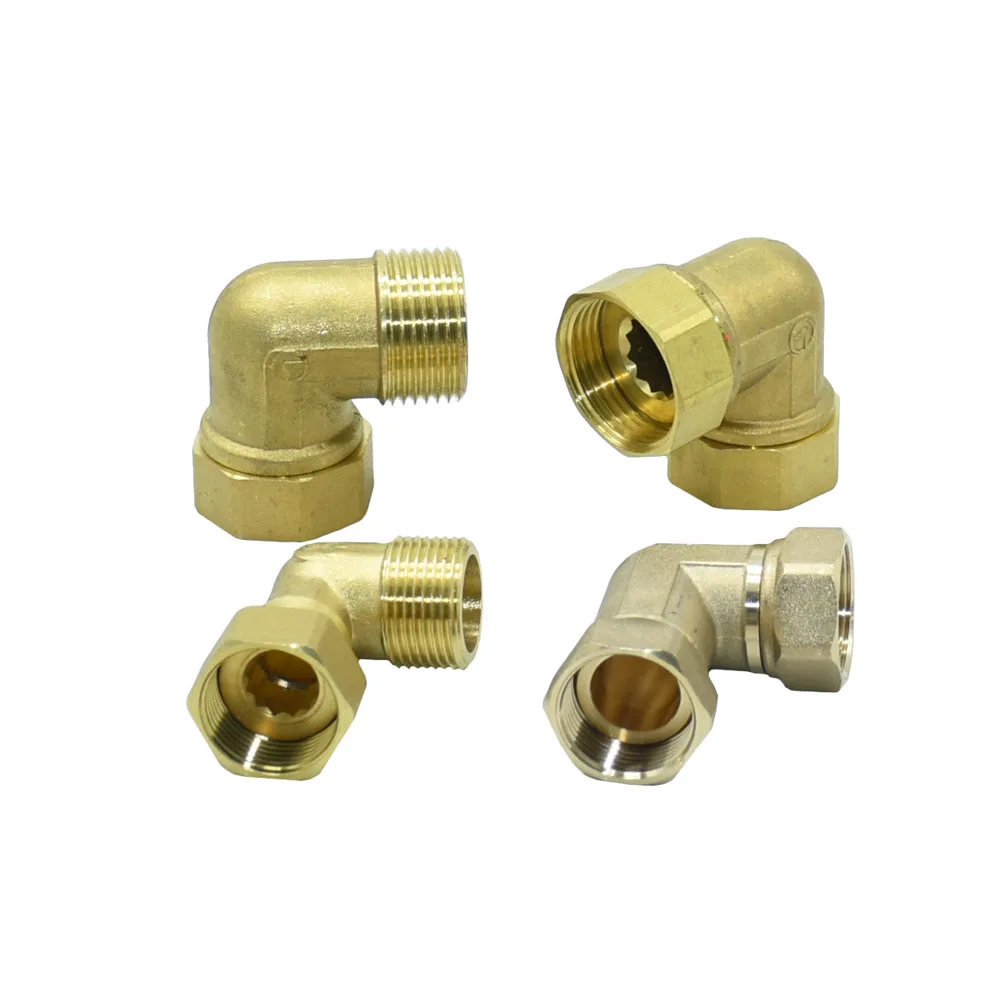 Messing G1/2 G3/4 G1 Außengewinde Verbinder Ellenbogen Kupfer Reparatur Armaturen 90 Grad Kupfer Metall Gewinde Wasser Rohr Anschluss Image