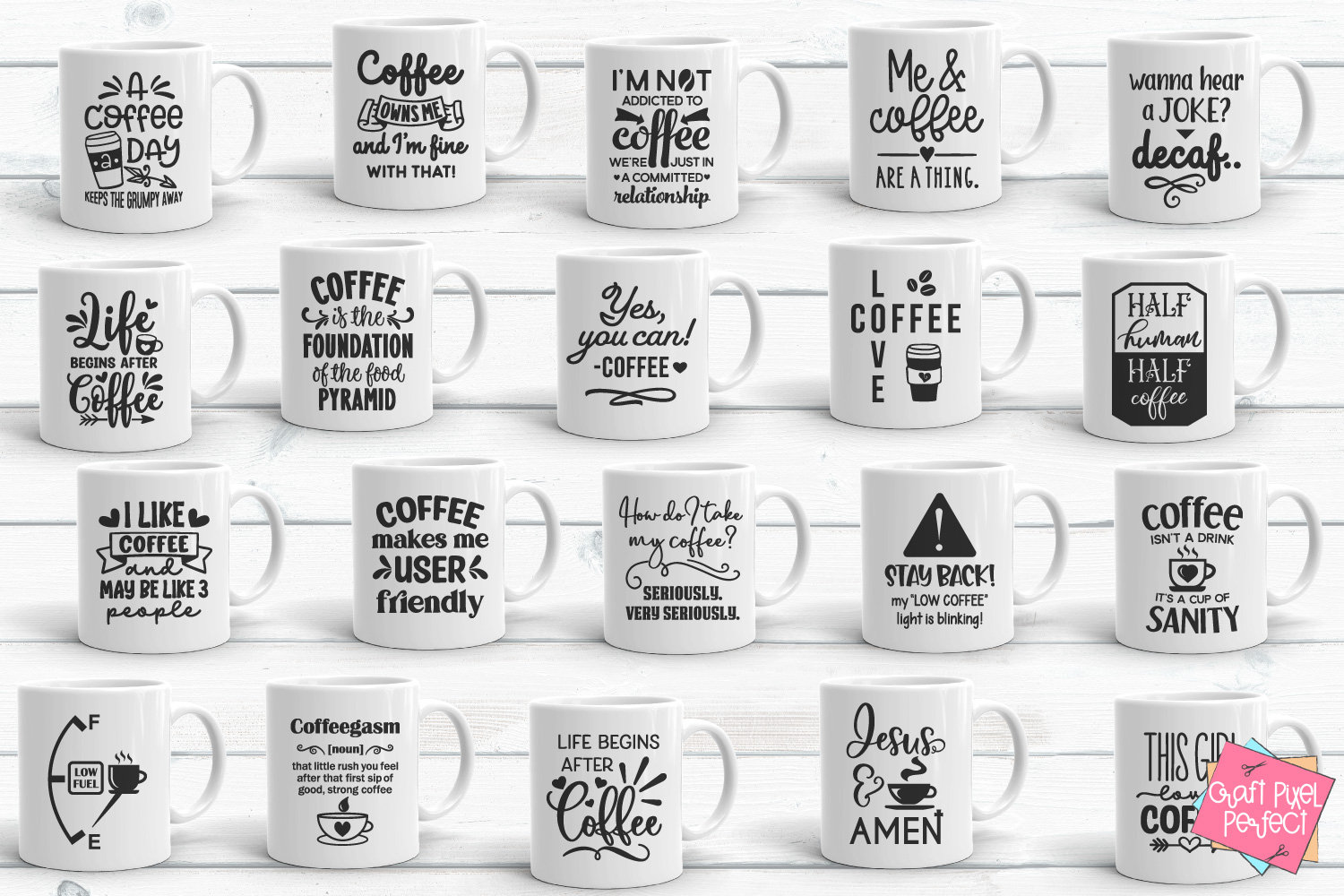 Pacchetto SVG di caffè, Tazza da caffè SVG, Tazza SVG, Frase sul caffè SVG, Citazione sul caffè, File SVG di caffè, Design di tazza SVG, Pacchetto SVG