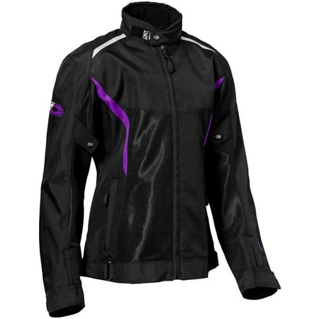 Castle Pulse 2 Womens Textile Motorcycle Jacket Black/Grape XL