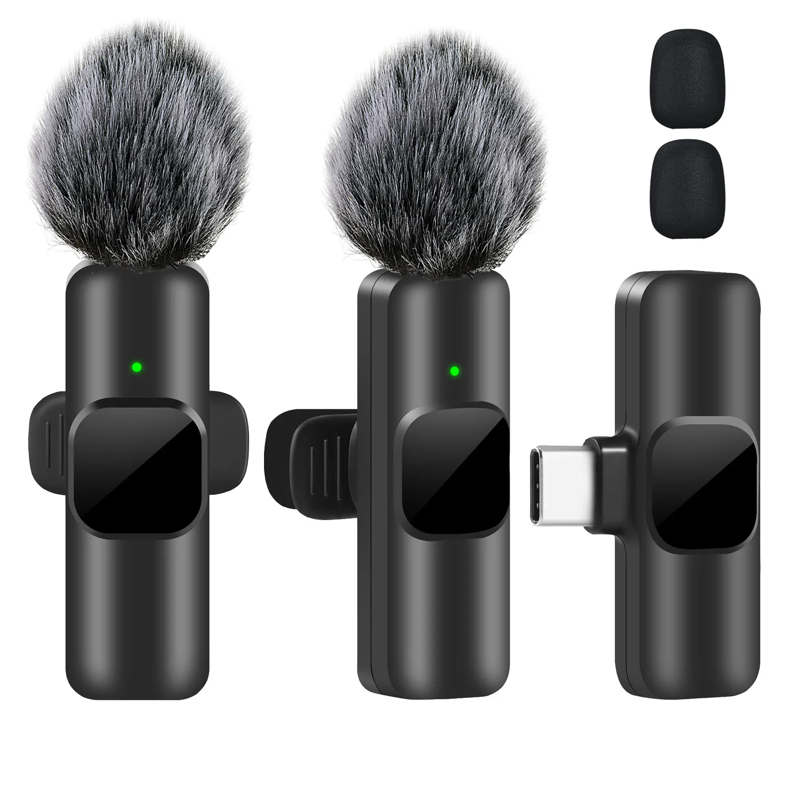 Microfono Lavalier Wireless 2.4G Mini Portatile per Registrazione Audio Video, Compatibile con iPhone e Android, per Trasmissioni in Diretta e Gaming