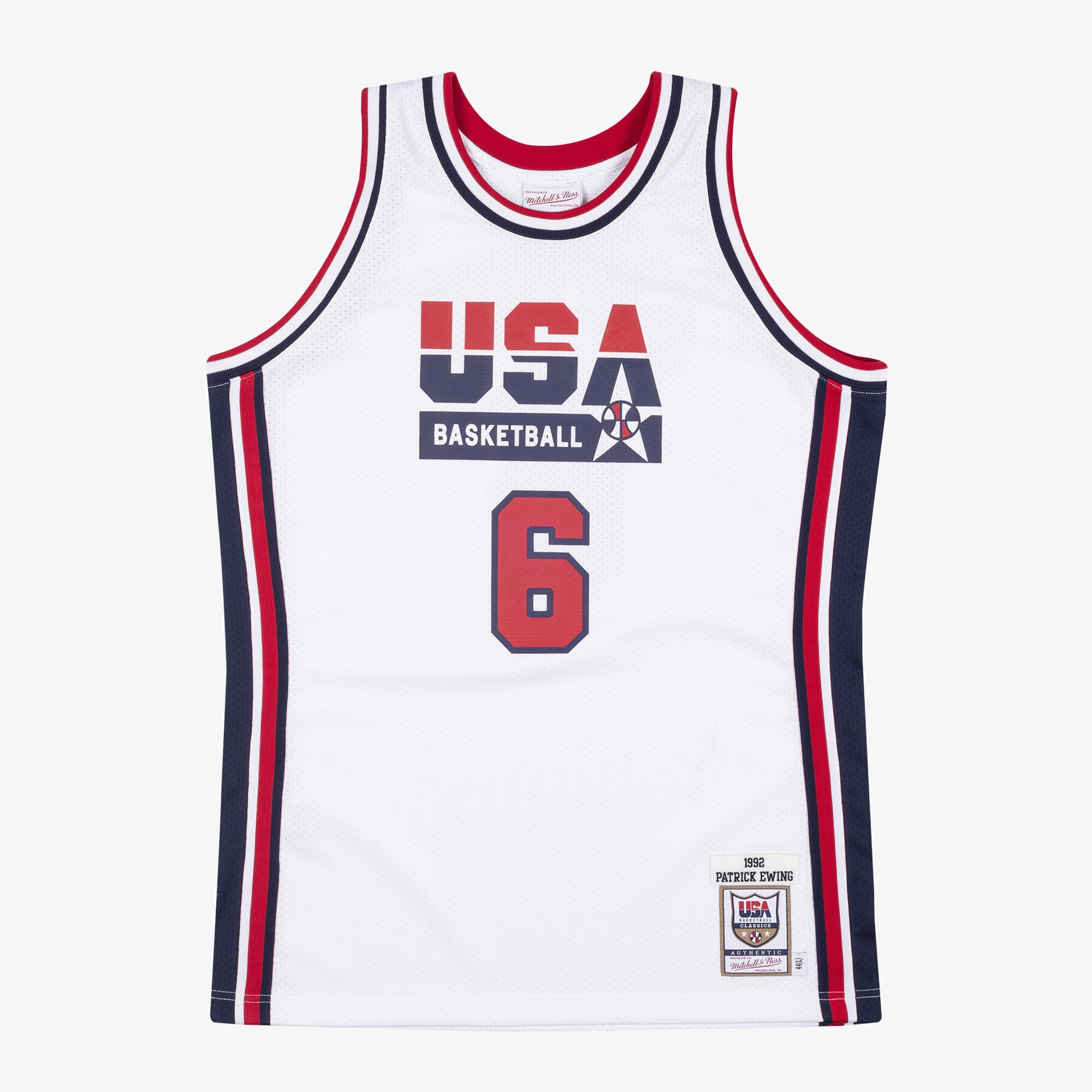 Maillot Authentic USA Basketball 1992 Mitchell & Ness – Blanc – Patrick Ewing - Homme Taille: S