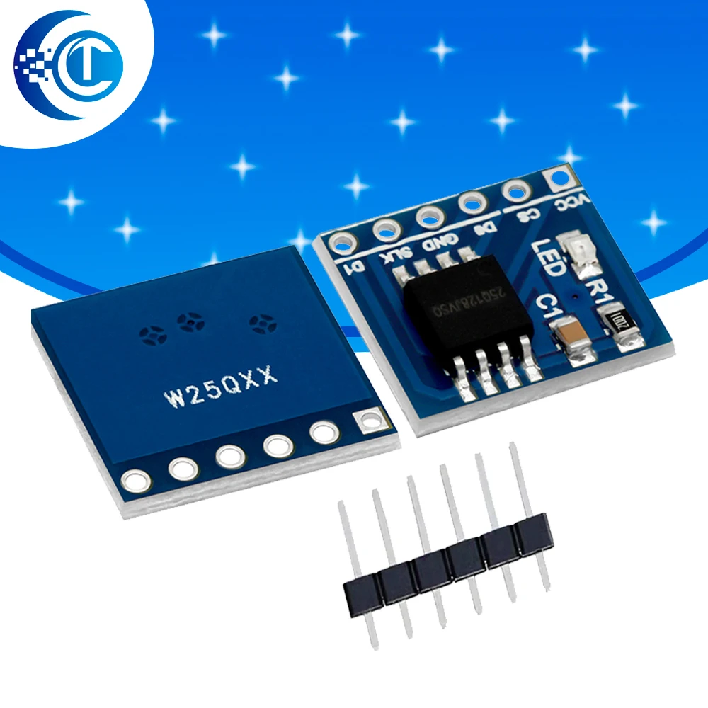 W25Q128FV 128 Mbit (16 MB) SPI NOR Flash-Speichermodul – 3,3 V BV/FV-Paket für die STM32-Entwicklung Image