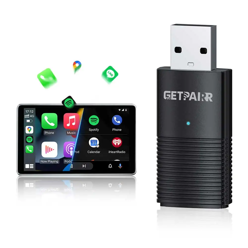 2025 GetPairr A1 Mini Wireless CarPlay Android Auto Adapte 2 in 1 Autozubehör Car Play Dongle für iPhone und Android Phone Image