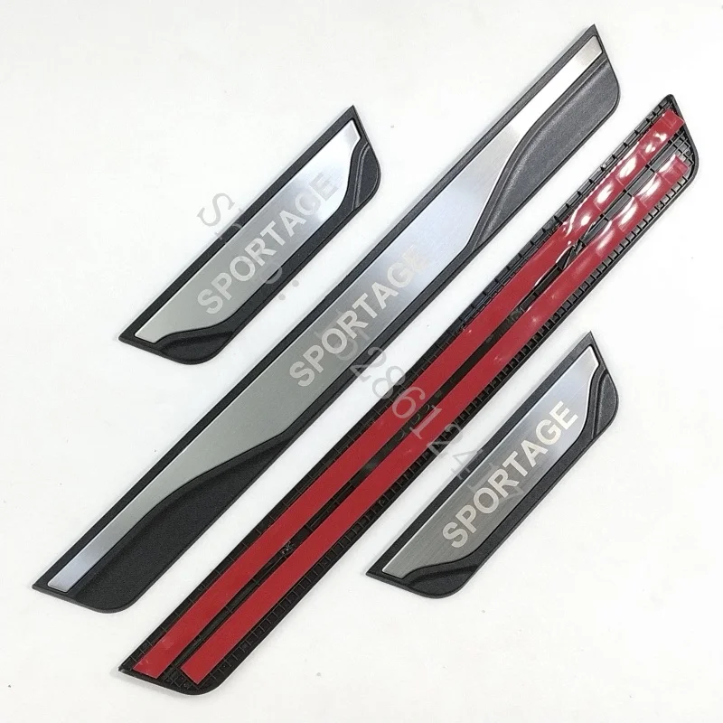 Für Kia Sportage 2016 20107 2018 2019 2020 ABS + edelstahl Auto Tür Sill Kick Platte Schutz Pedal Pad Schutz auto Zubehör Image
