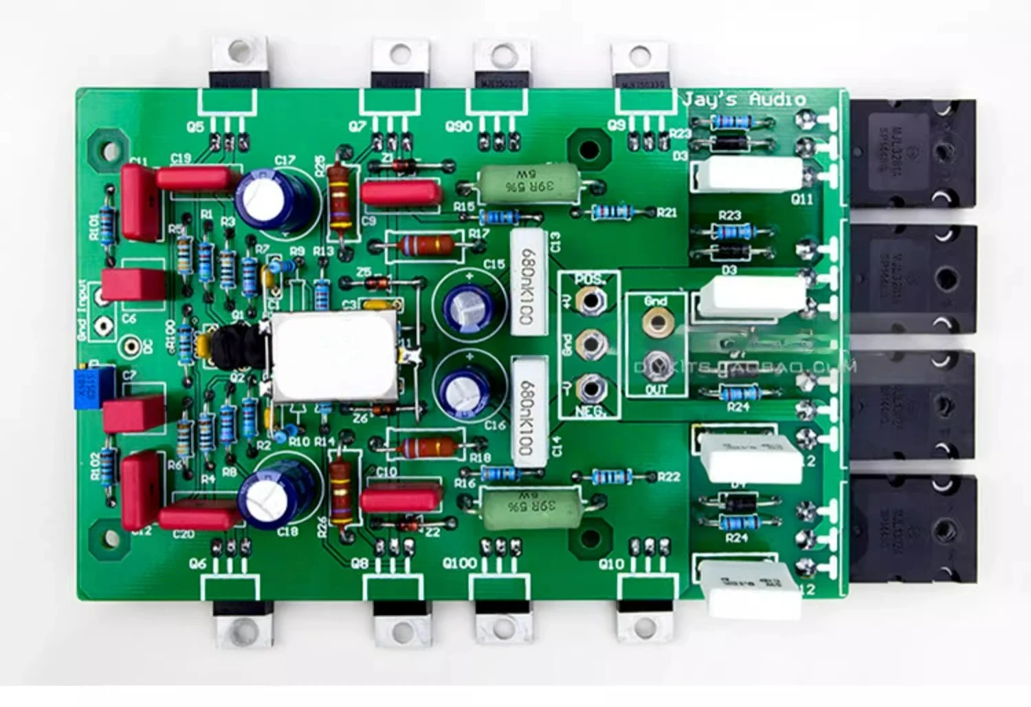 2 Paar Parallelausgangsversionen der Nachbildung des Schweizer 108-Postverstärkers ohne Negativ-Feedback-Verstärkungsschaltung DIY-Kit Image