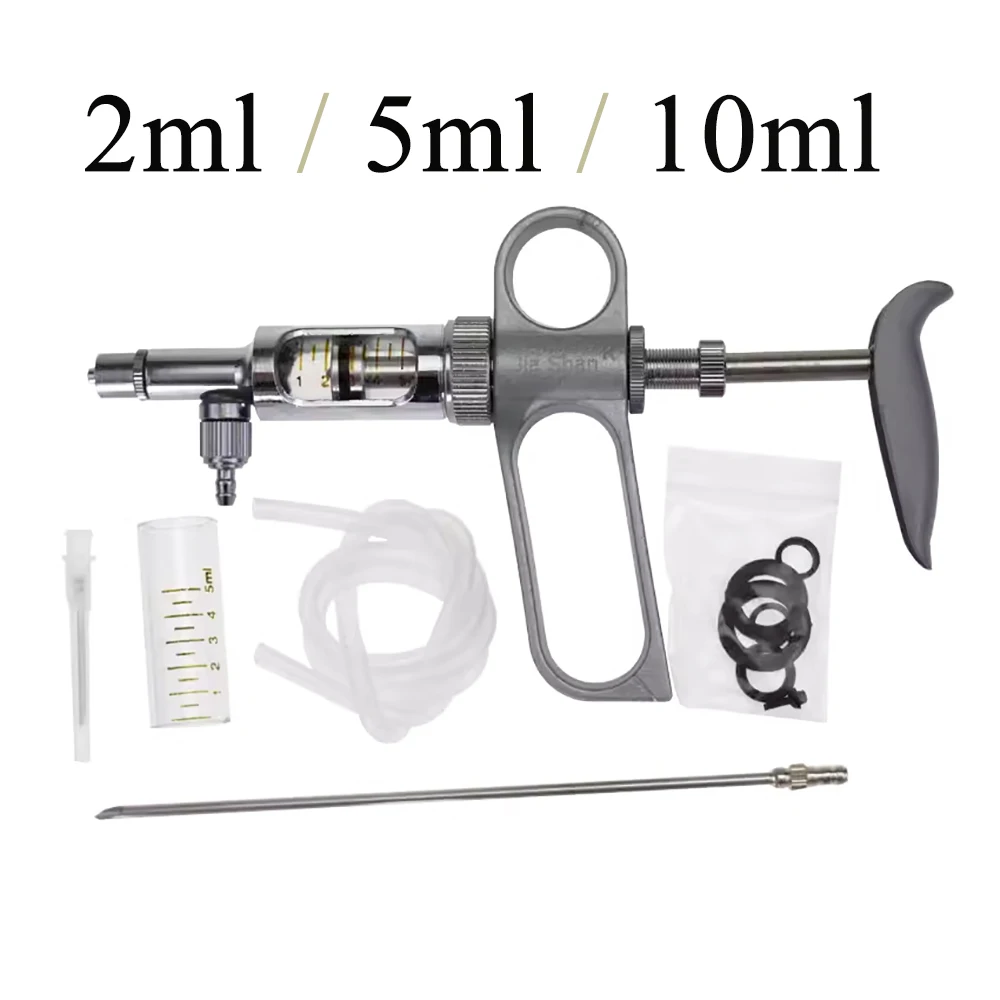 Landwirtschaftliche Tiere Kontinuierliche Injektionsspritze Einstellbare Epidemieprävention 2 ml 5 ml 10 ml Schwein Ziege Rinder Vieh Instrument Image