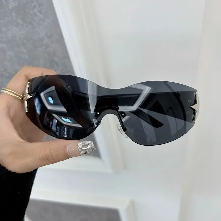 Casual Quadrat Sonnenbrille Frauen Männer Randlose Sonnenbrille Weiblich Männlich Designer Marke Schöne Reise Outdoor Oculos De Sol Image