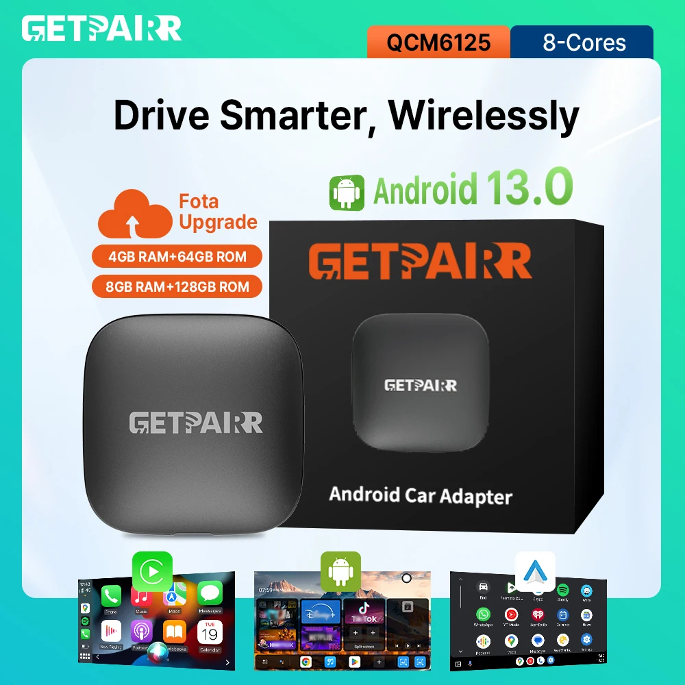 Neue P1 CarPlay Ai TV Box zu Wireless Android Auto Car Play Android 13 für OEM Wired CarPlay Auto Zubehör Image