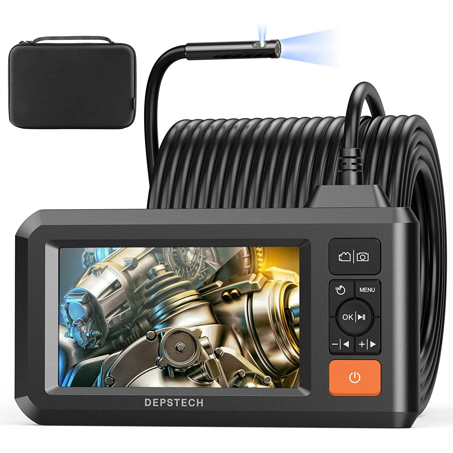 Dep stech 1080p endoskopische Kamera Einzel-/Doppellinsen-Endoskop für Autos Industrielle Endoskop-Inspektions kamera mit geteiltem Bildschirm Image