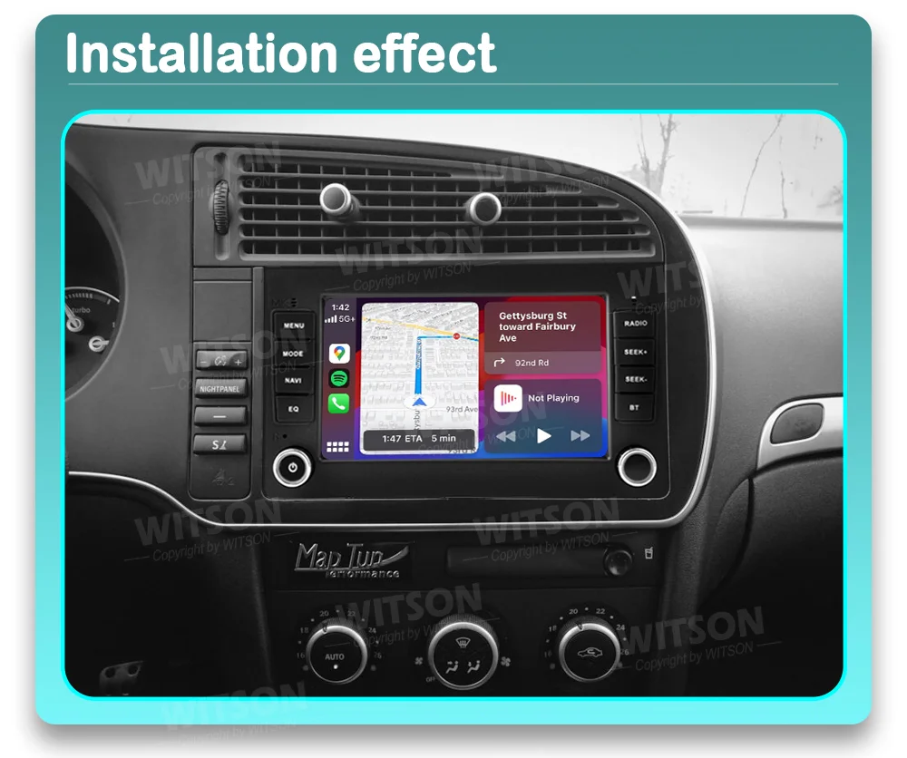 7" Bildschirm OEM-Stil ohne DVD-Deck für SAAB 9-3 93 2007-2012 Auto Multimedia Stereo GPS CarPlay Player Image