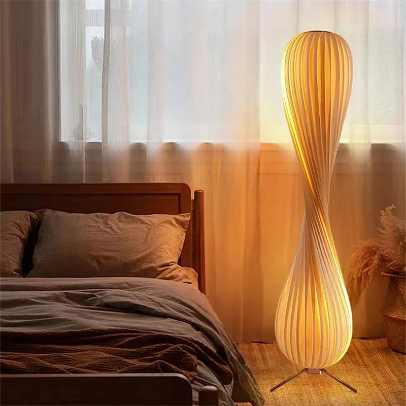 Wabi Sabi Holz Stehlampe kreative japanische Gras Rock Licht Wohnzimmer Schlafzimmer Art Deco Designer einfache Sofa Stehlampe