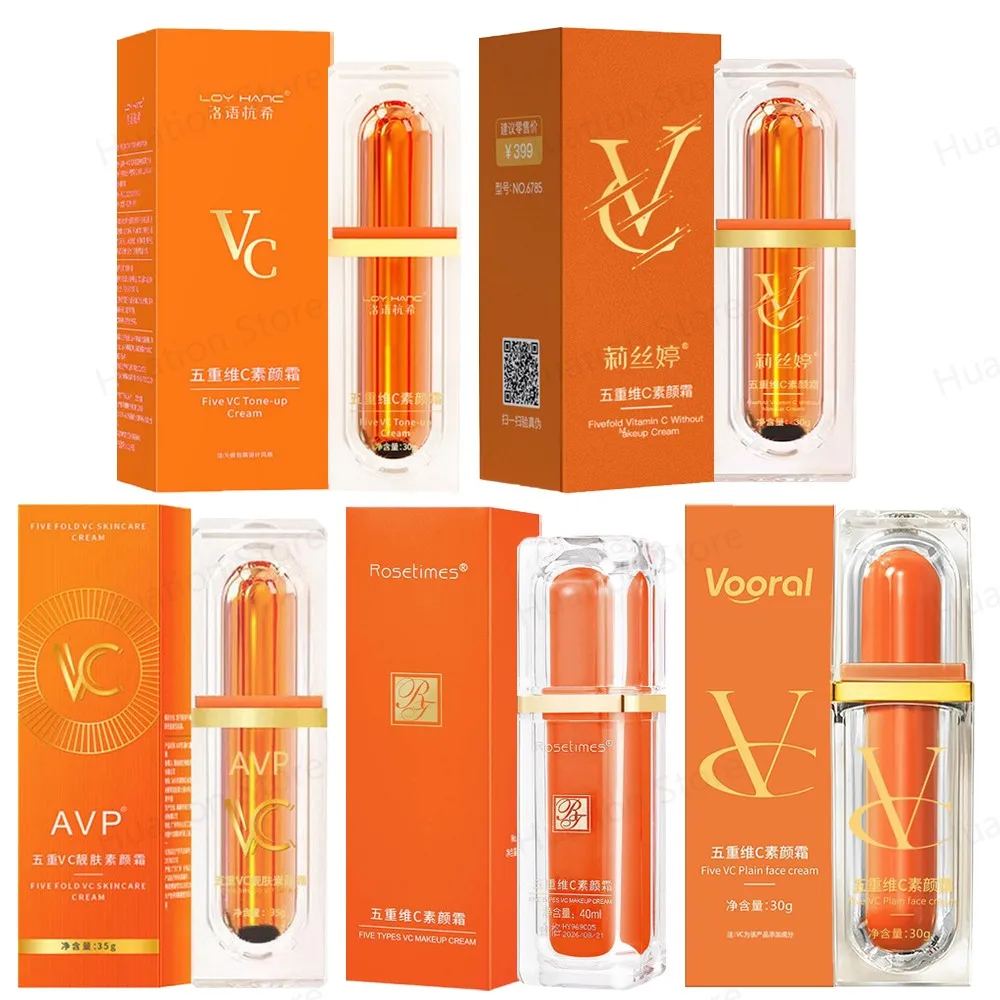 Vitamin C Gesichtscreme Hautton Up Feuchtigkeitscreme Toning Light Feuchtigkeitsspendende Lazy Makeup Cream Hautpflege Kosmetik Image