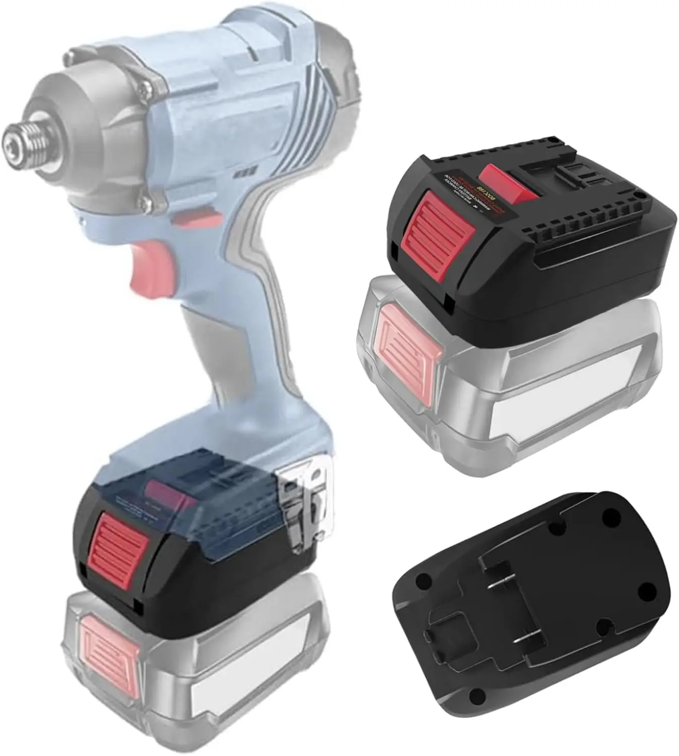 BOSC18B Batterieadapter für Bosch 18V PBA-Batterie, umwandelbar in für Bosch 18V GBA Elektrowerkzeuge Image