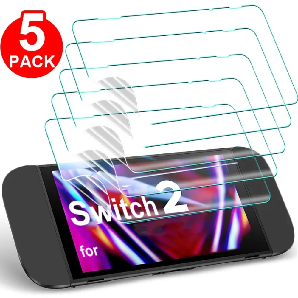 1–5 Stück Hydrogel-Folie für Nintendo Switch 2, Displayschutzfolie, weich, HD, klar, kratzfest, Schutzfolien für Switch2 Spielekonsole Image
