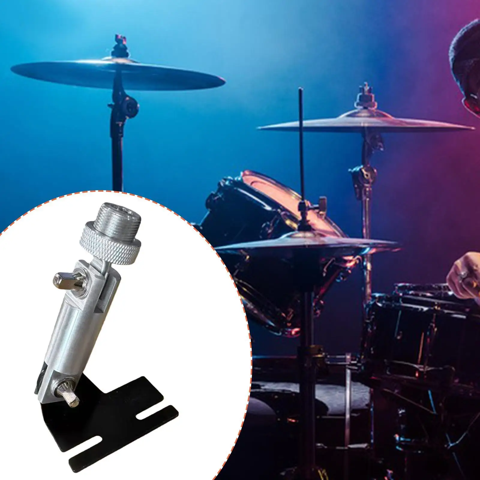 Interne Bassdrum-Mikrofonhalterung, langlebiges Trommelzubehör aus Aluminiumlegierung für Studio- und Live-Auftritte Image
