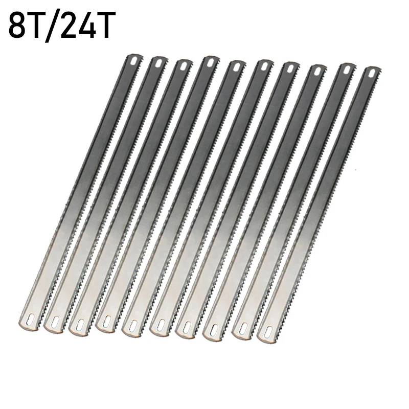 12-Zoll-Ersatzblätter für Metallsägen mit Doppelzähnen, 8 Zähne/24 Zähne, feine/grobe Zähne, 300 mm Handsägeblatt zum Schneiden von Holz und Metall Image