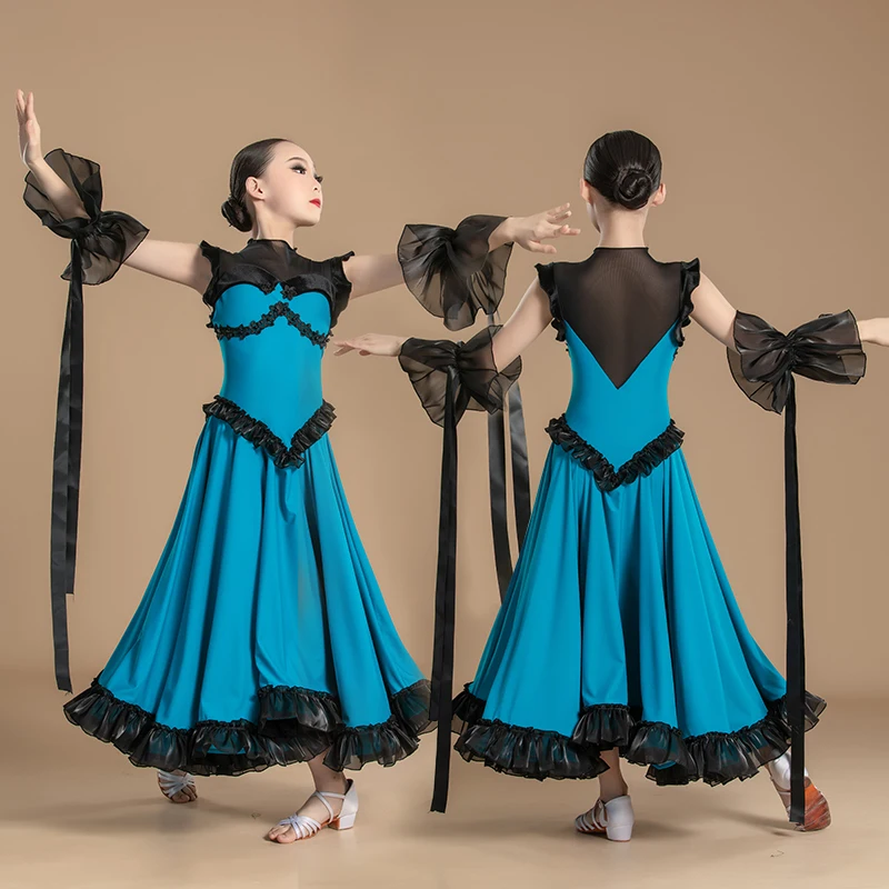 Moderne Tanzkleidung, Sommer-Übungskleidung für Kinder, professionelle Wettkampf-Performance-Kleidung nach nationalem Standard Image