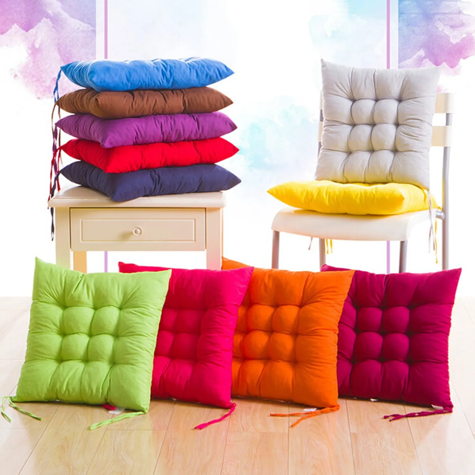 Nouveau Textile de maison coussin jardin HomeTie sur bureau jardin salle à manger cuisine coloré gros coussins de siège coussin chaise jardin coussin