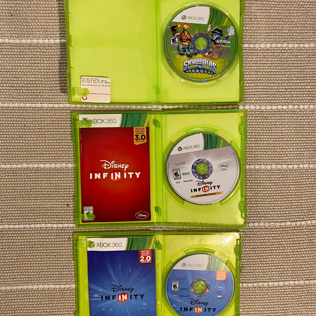 Disney Video Games & Consoles | Disney Infinity Xbox 360 Game Collection With Green Cases | Color: Green | Size: Os