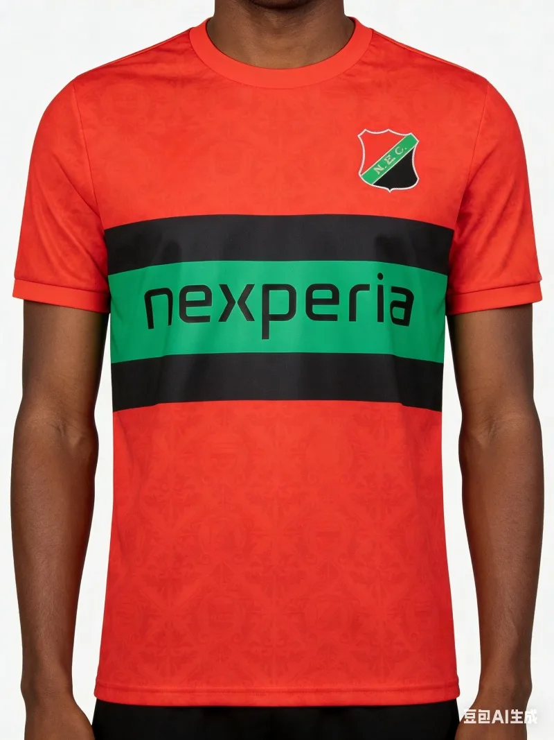 Maillots de football pour hommes et femmes NEC Nijmegen, saison 25-26, domicile, respirants, à séchage rapide, manches courtes