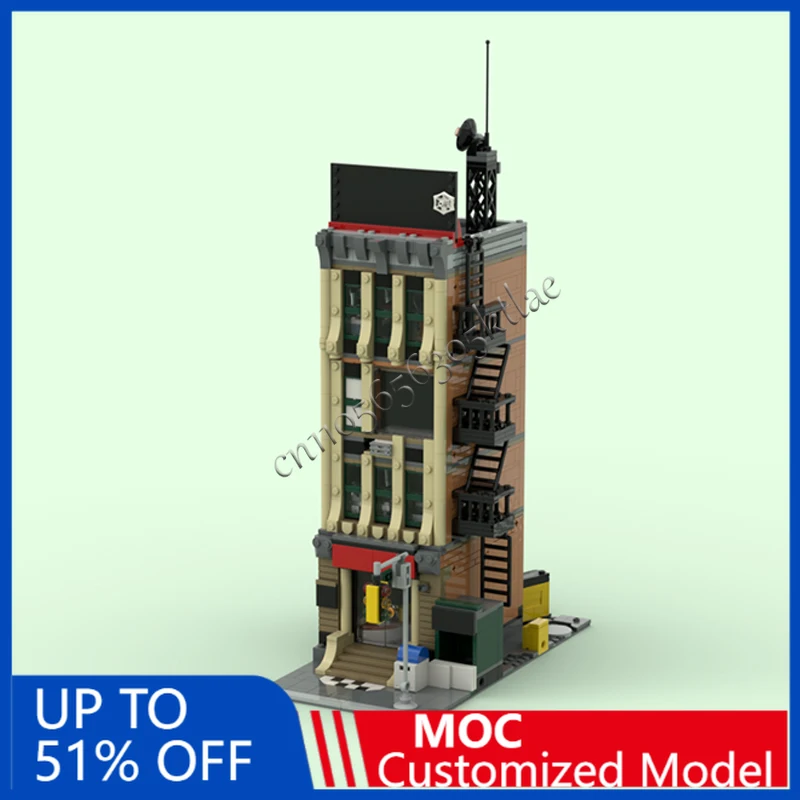 Set di 602 Pezzi Compatibili con 76342, Blocchi da Costruzione Modulari Personalizzabili Daily Bugle MOC, Kit di Assemblaggio per Bambini