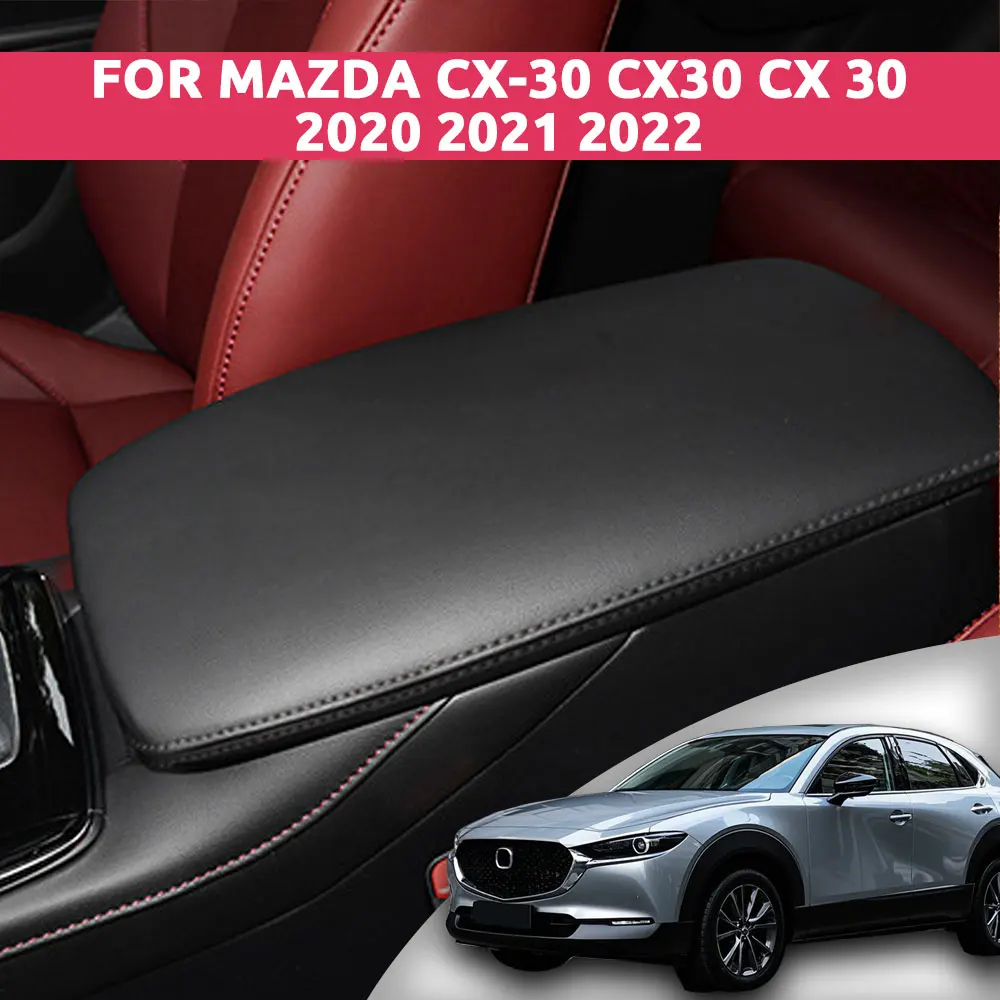 Für Mazda CX-30 2020-2022 Mikrofaser-Leder-Auto-Armlehnenabdeckung | OEM Fit Anti-Riss-Wärmedämmung Auto-Innenschutz Image