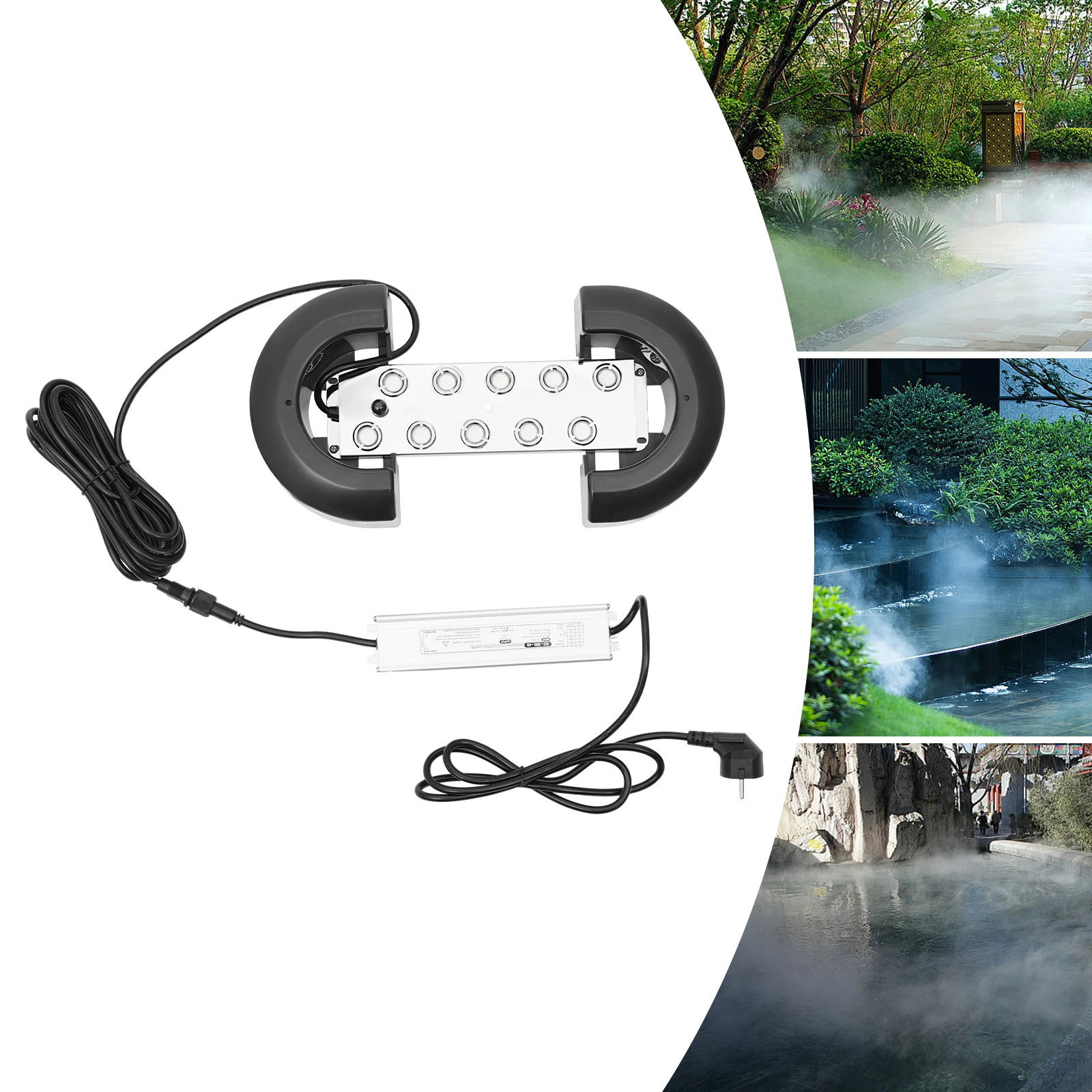 Nebelmacher 10-Kopf, Ultraschall-Nebelmaschine, Nebelmacher mit wasserdichter Stromversorgung Image