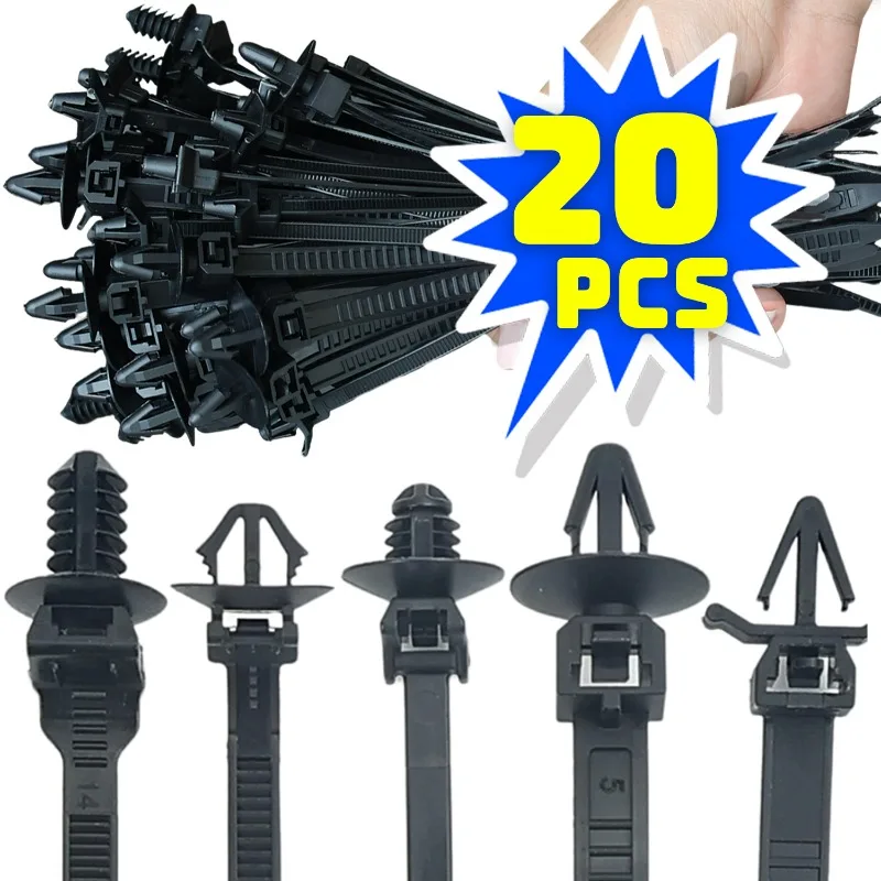 Auto Nylon Kabelbinder Selbstsichernde Schnalle Universal Kabelbaum Befestigungsgurte Universal Automotive Reparatur Verschluss Organizer Image