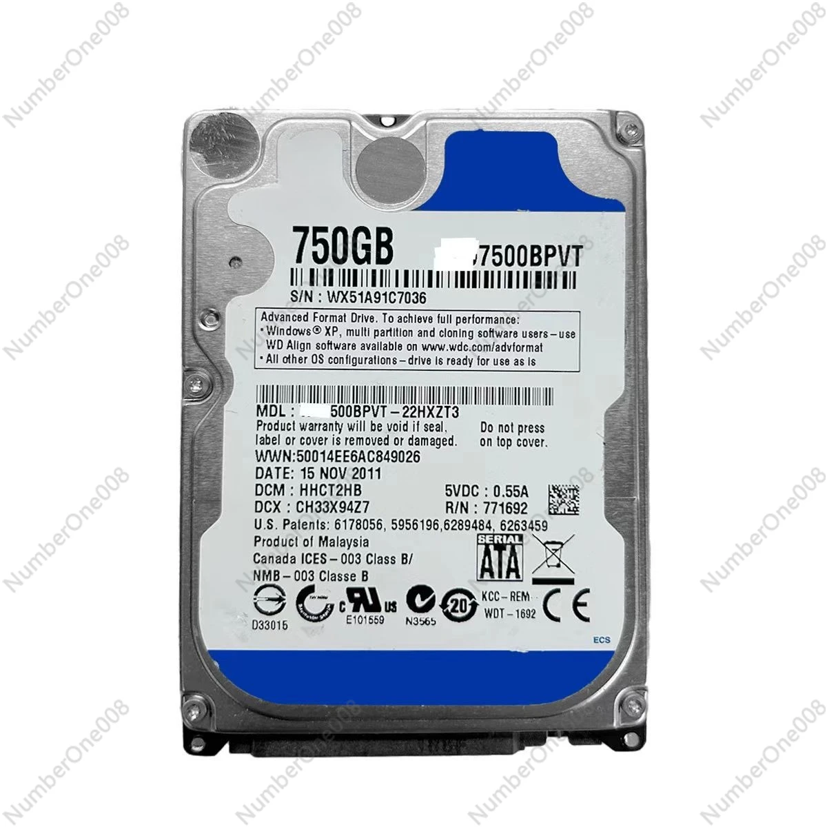 500GB 1TB 2,5 Zoll Laptop SATA Festplatte Interne HDD für Mobilen Speicher Image