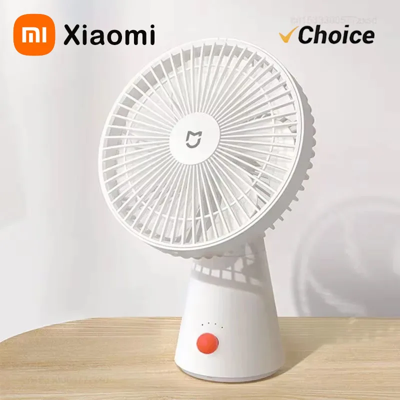 Xiaomi Mijia Tragbarer Schreibtischventilator, USB wiederaufladbar, tragbare Mini-Elektroventilatoren, kabellose Luftkühlung für den Außenbereich, kleiner Ventilator, 4-Gang-Wind Image