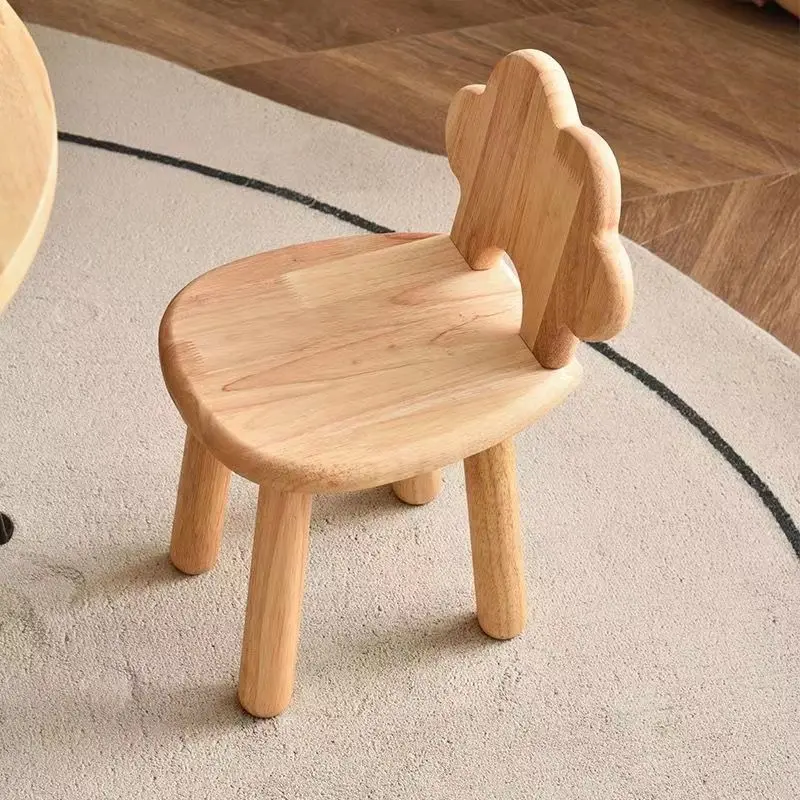 1 Stück kreativer kleiner Bretthocker, niedliche Hasenohren Wolke Massivholz kleiner Hocker, dekorativer Hocker Kinderstuhl