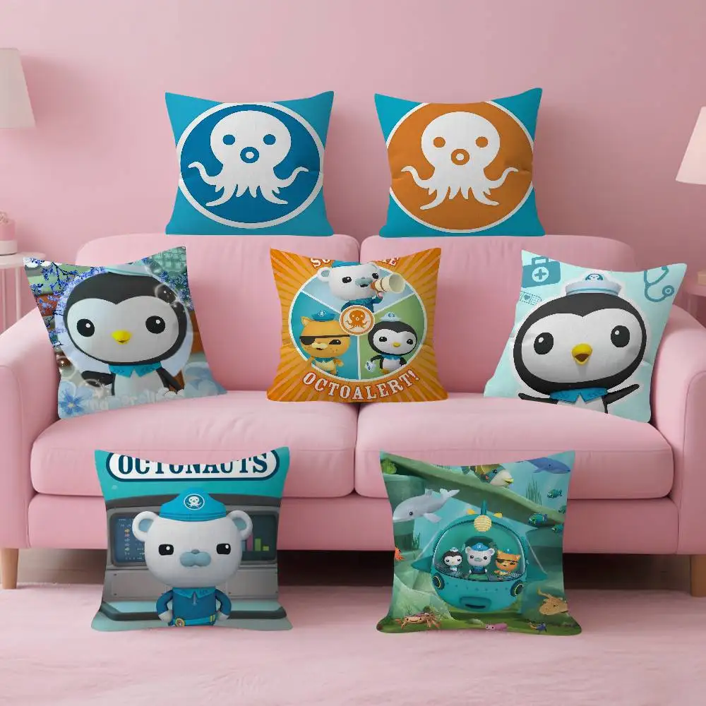 B-blue Octonauts Logo Personalisierter Kissen-Staubschutzbezug Schlafzimmer Kinder Party Dekoration Kissenbezug Geburtstag Kindergeschenk Image