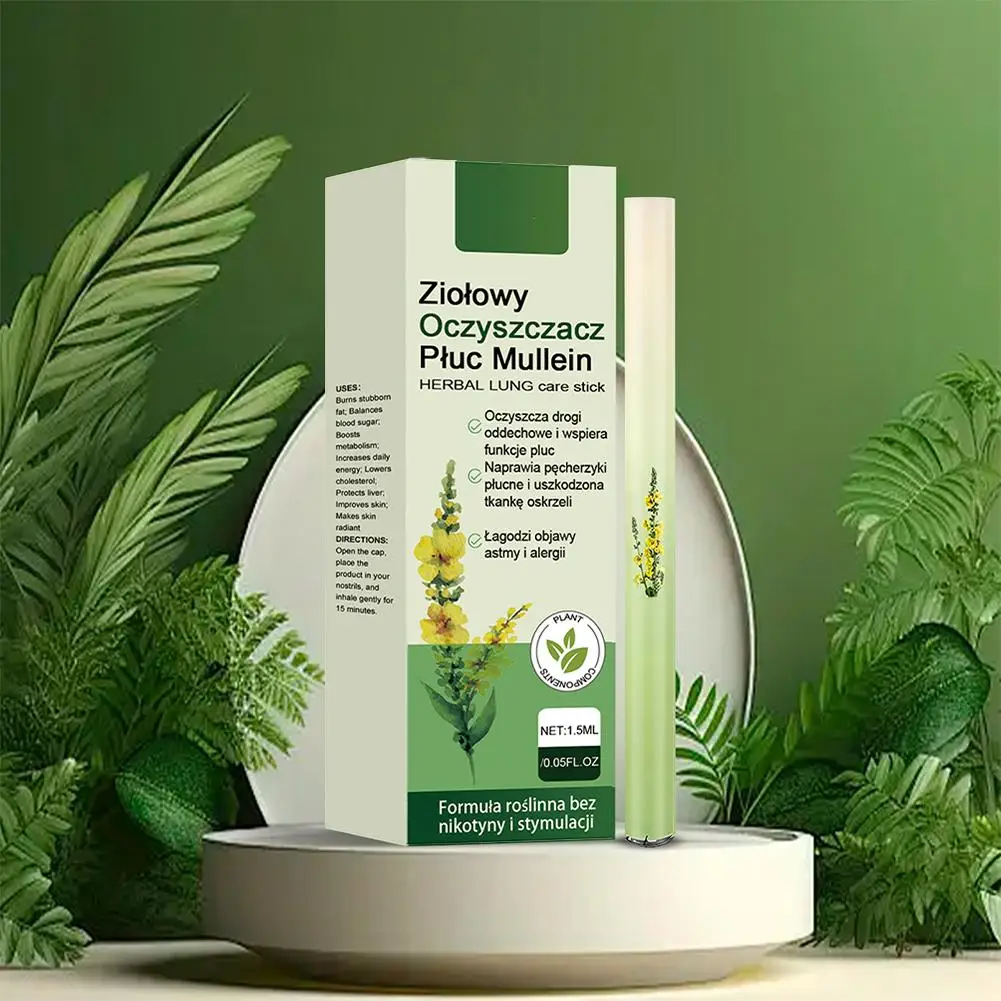 Kräuter-Diffusorstift mit Extrakten von Mullein-Minzen, natürlicher Rosmarin zur Lungenreinigung, Verbesserung klarer Atmung Image