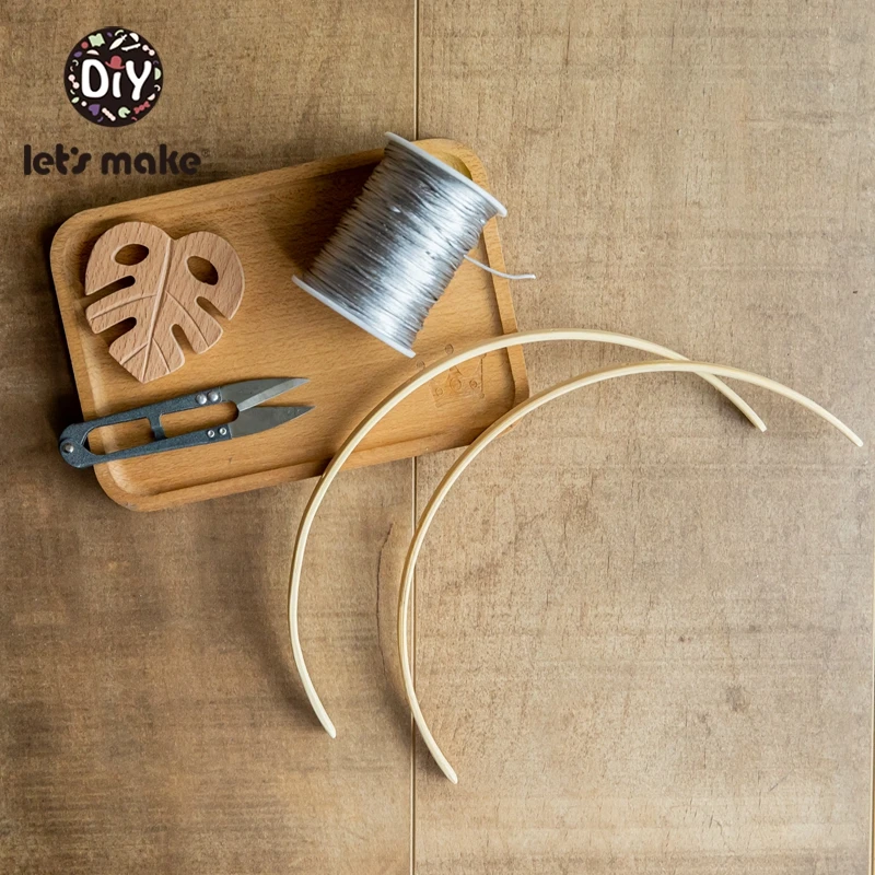 Lassen sie Machen 1set Baby Bett Glocke Spielzeug Halter Holz Rasseln Halterung Mobile Krippe Neugeborenen Glocke Krippe Spielzeug Für 0-12 monat Holz DIY Handwerk Image