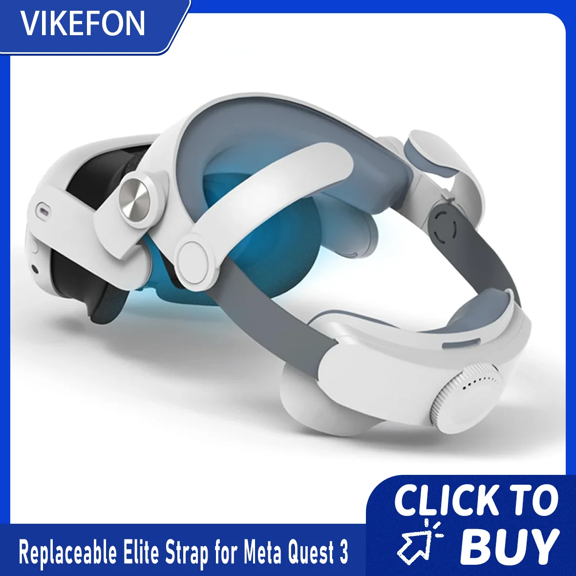 Austauschbarer Elite-Gurt für das VR-Headset von Meta Quest 3, verbessert den Komfort, verstellbarer Kopfgurt für Meta Quest 3-Zubehör-Helm Image