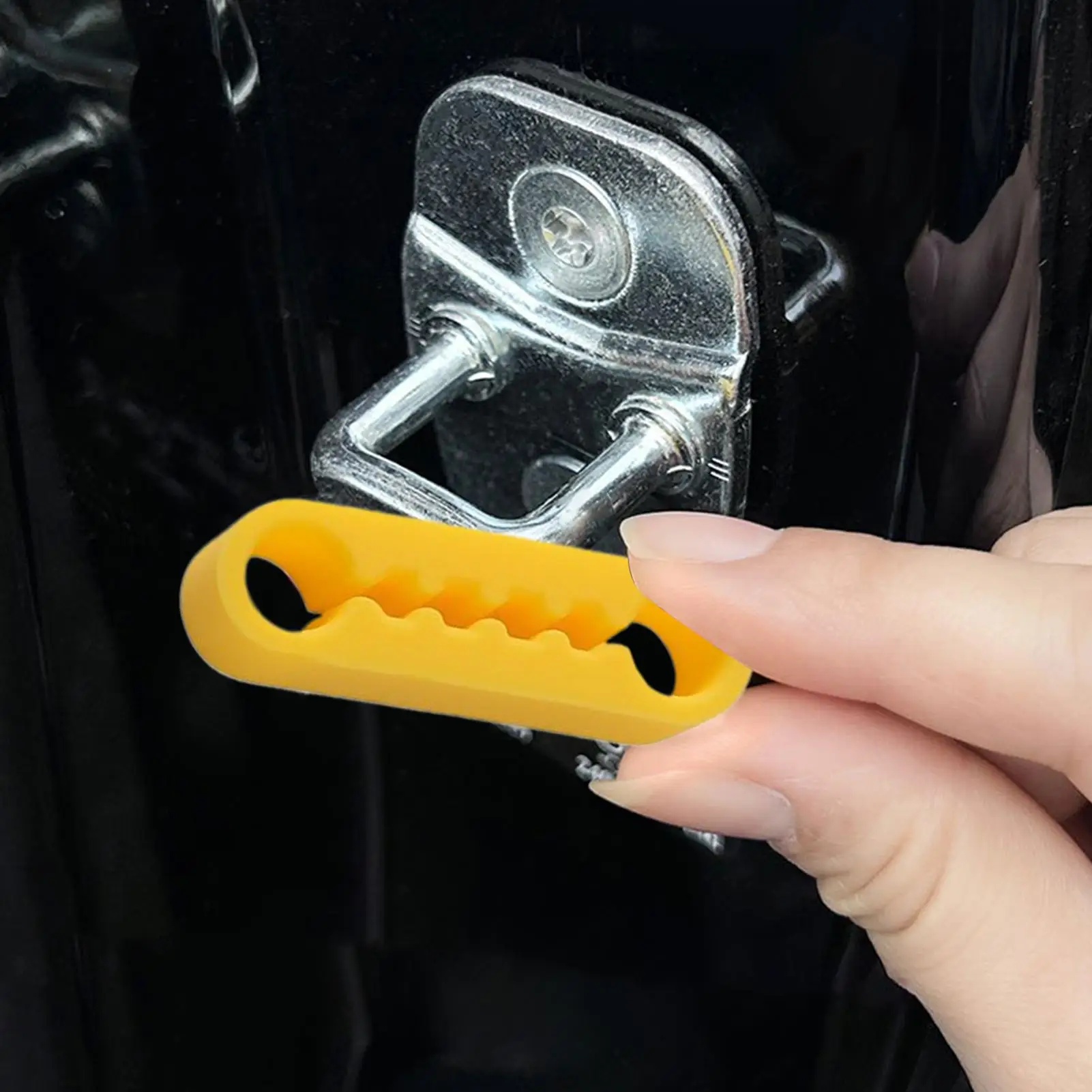 4 Stück Universal Auto-Türschloss-Dämpfer Puffer Silikon Geräuschdämpfer Dichtung Stoßdämpfer Kissen Schallisolierung Auto-Zubehör Image