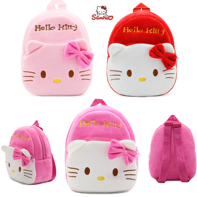 Sanrio Hello Kitty Plüsch-Rucksack, Cartoon-Anime, süßer Rucksack, Kindergarten-Schultasche, Baby-Kawaii-Rucksack, Cosplay, modische Geschenke