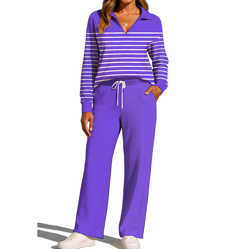 Women's Sweatshirt Tracksuit Sweatpants Drawstring Pocket Color Block Jacket and Sweatpants Athletic Clothing Set Loungewear Summer Spring Fall Winter WhiteSky Blue Light Pink Gym Workout Casual